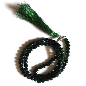 Cuentas de jade verde hechas a mano Técnica de piedras preciosas Jap Mala - Product Image 1