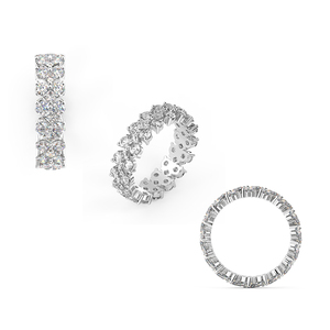 Precioso anillo de diamantes de oro blanco con diseño impresionante - Product Image 1