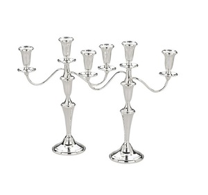Candélabre en argent à 3 bras en aluminium de haute qualité pour la décoration de la maison et du bureau. - Product Image 3