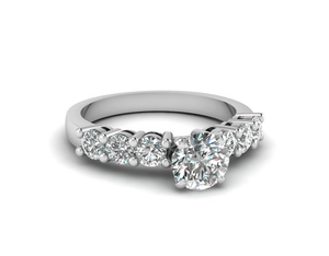 Bague solitaire en diamant rond véritable 1,00 TCW |   Bague de fiançailles en or blanc 14 carats pour femme, bijoux de mariage de luxe, cadeau - Product Image 2