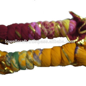 Foulard en coton doré pour femmes, écharpe en dentelle fonction bandage - Product Image 2