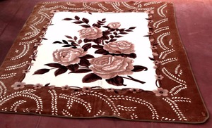 Mantas de poliéster 100% de visón grueso con patrón floral y sólido del fabricante para vacaciones de Año Nuevo - Product Image 4