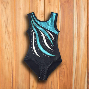 1 costume de gymnastique en Polyester Sublimation, nouveau Design, feux de danse sans manches pour filles, personnalisés, <span class=keywords><strong>prix</strong></span> d'usine - Product Image 5