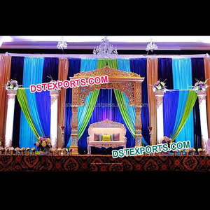 Decoración de Escenario para Recepción de Boda, Pilares de Fibra, Decoración de Escenario para Bodas Indias - Product Image 1