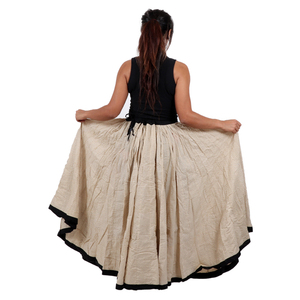 กระโปรงยาวผ้าฝ้ายพิมพ์ลายบล็อกสำหรับผู้หญิงสำหรับผู้ใหญ่ขนาดพลัสไซส์ - Product Image 3