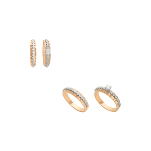 แหวนเพชรสีโรสโกลด์18kt เครื่องประดับหรูหราและหรูหรา - Product Image 1