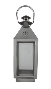 Linterna de vela de hierro y vidrio de Metal, linterna grande de acero inoxidable, linterna hecha a mano, decorativa para el hogar - Product Image 3