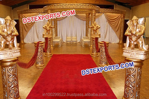 Mandap de Boda Hindú Tradicional Estilo Gazibo, Elegante Decoración de Mandap con Temática Haveli Shrilanka para Bodas en MELBOURNE - Product Image 4