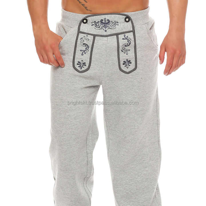 Lederhosen Herren Jogging hose Long - Oktoberfest Fleece Jogger-Jogging hose Bayern (Wander hose)