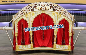 Indian Open Style Wedding Palanquins/Doli Silver Metal <b>Carved</b> Wedding Doli Muslim Wedding Doli for <b>Sale</b> - Product Image 5