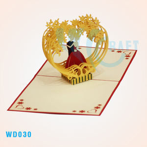 ตัวเลือกที่ดีที่สุดสำหรับของที่ระลึกงานแต่งงานการ์ดแฮนด์เมด3D ป็อปอัพกระดาษงานฝีมือจากบัตรอวยพรเทรนด์เวียดนาม - Product Image 4