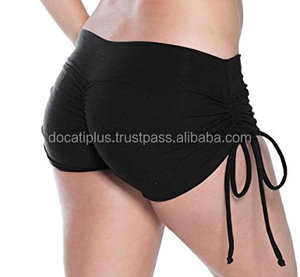 custom oem scrunch <b>shorts</b> with side strings - Product Image 3