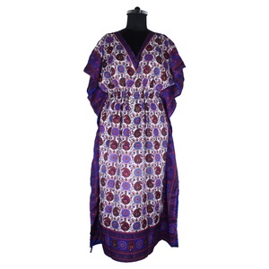 Hot Selling Sleeveless Summer Long <b>Kaftan</b> Indian Supplier Hand Block Printed <b>Kaftan</b> Handmade Indian Caftan Abaya <b>Kaftan</b> Caftan - Product Image 1