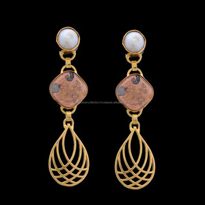 Exotic Vintage Style Fashionable Stud Gold Filled <b>Earrings</b> - Product Image 2