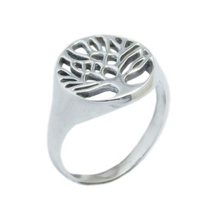 Anillo de árbol de la vida de diseño único, joyería de plata de ley 925 hecha a mano, anillos Eternity Vermeil para mujer y Niña - Product Image 1