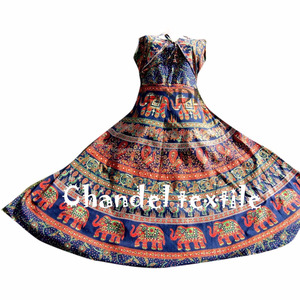 Vestido largo de algodón con estampado de mandala para mujer, ropa de dormir con estampado de animales, estilo hippie, Túnica de noche para mujer - Product Image 1