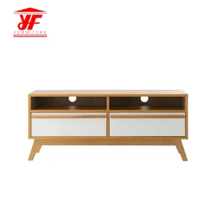 latest low price simple modern wooden lcd tv table design with drawer