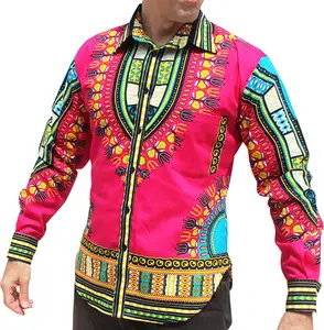 Afrikaanse Unisex Heldere Katoen Verscheidenheid Kleuren Mannen Vrouwen Dashiki Shirt Fabriek Traditionele Afrikaanse Kleding Vrouwen Dashiki