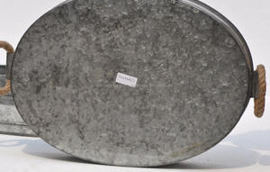 Plateau galvanisé avec poignée et corde, nouveaux modèles Vintage, de haute qualité, pour la maison, le Restaurant, le Bar, les fêtes, transparent - Product Image 3