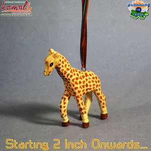 Girafe en papier mâché, artisanat fait main, animaux, décorations de Noël en gros, ornements artisanaux, Inde - Product Image 3