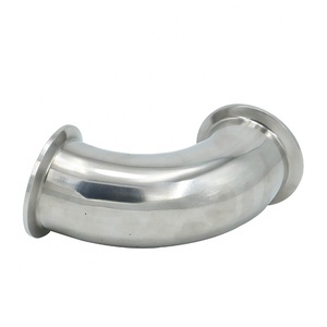 Promoción 50,8mm SS304 Acero inoxidable sanitario higiénico grado alimenticio 90 ° virola curva de codo largo con espejo externo e interno - Product Image 1