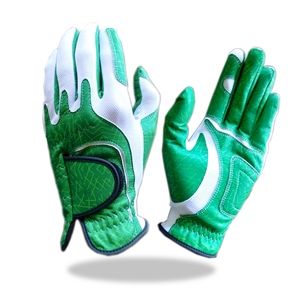 ถุงมือกอล์ฟหนังเต็มรูปแบบรวมกับสีตาข่ายสไตล์กองทัพสีเขียว - Product Image 5