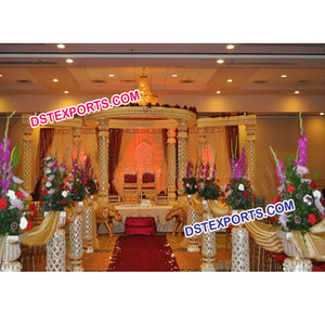 แกรนด์แต่งงานบัว Mandap เสาใยผู้ผลิตใหม่ Mandaps แต่งงาน - Product Image 1