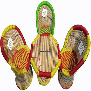 Mid-Century Vintage Style Eco Friendly Cane Bamboo Wooden Indoor Outdoor <b>Garden</b> Lawn <b>Kids</b> <b>Chairs</b> <b>and</b> <b>Table</b> Furniture Set - Product Image 1