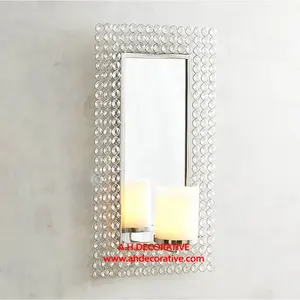 Kristal Rechthoekige Kandelaar Wandkandelaar Voor Indoor Decoratie Nieuwe Handgemaakte Kandelaar Voor Wanddecoratie