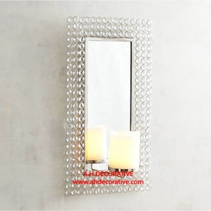 Bougeoir rectangulaire en cristal applique murale pour la décoration intérieure nouveau bougeoir fait main pour la décoration murale - Product Image 1