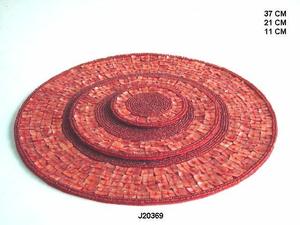 Round Glass <b>Bead</b> Place Mats with Flower in the Centre Other Colors Also Available Table Mat Tableware - Product Image 3