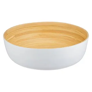 Hot sale! 100% bamboo hand made spun bamboo bowl health care product bamboo salad bowl