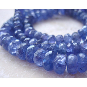 Perles rondes en tanzanite bleu royal de qualité exclusive au prix de gros pour la fabrication de bijoux pour femmes perles en vrac - Product Image 2