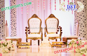 Sillas Mandap de boda de diseño elegante, conjunto de muebles de boda indios, decoración de boda, conjunto de sofá tallado en madera a la venta, Australia - Product Image 6