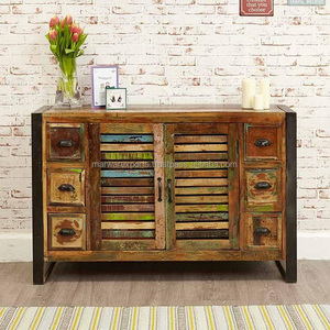 Cajones de madera maciza recuperada de estilo antiguo Muebles para el hogar de uso general para sala de estar - Product Image 3