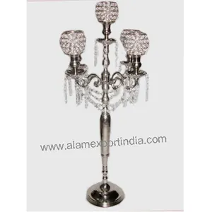 Pièce maîtresse de Offre Spéciale pour mariage, table d'événement, grand candélabre en verre à cinq bras, bougeoir pour la maison, nouveauté - Product Image 1