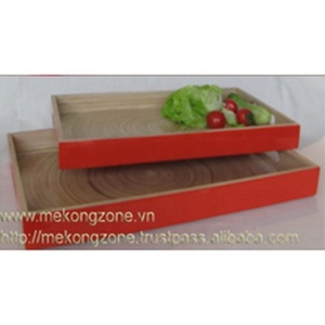 ถาดเสิร์ฟไม้ไผ่ธรรมชาติสำหรับเสิร์ฟผลไม้หรือจาน - Product Image 1