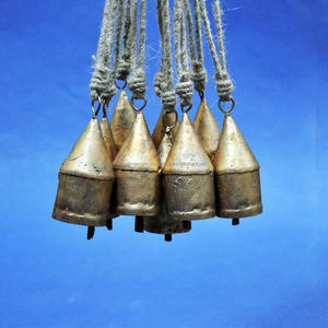 Antique Traditional Metal <b>Bell</b> Golden Rustic Iron Metal Sheet Round Indian Wedding Gift for Guests <b>Hand</b>-Cast <b>Music</b> Theme Model - Product Image 5