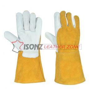 Guantes de Soldadura TIG de Cuero ISONZ Leather Zone OEM, 1.2 mm de Grosor, 14 Pulgadas, Antivibración, Resistentes al Calor, Certificación EN420, Venta al Por Mayor - Product Image 1