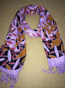 100% Viscose fleur imprimé frangé châle écharpe longue carrée Design de mode pour la saison d'automne écharpes tricotées - Product Image 6