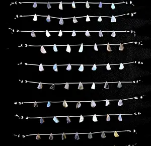Labradorite naturelle forme fantaisie bleu Flashy lisse perles de créateur fabrication de pierres précieuses bijoux en gros - Product Image 1