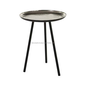 Socle doré avec dessus blanc, table basse, noir, blanc - Product Image 6