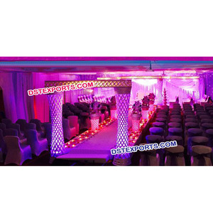 Magnifique ensemble de Mandap en fibre de cristal, style dernier cri, pour mariages, décorations de mariage élégantes, Australie - Product Image 1