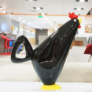 Estatua de pareja de gallina de poliresina de gran oferta para decoración del hogar - Product Image 1