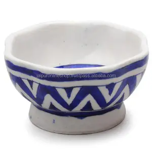 Indian Blauw Aardewerk Keramische Fruit Bowls