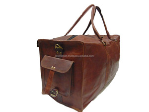 <b>Bag</b> Leather Travel <b>Men</b> Genuine <b>Gym</b> Duffle Luggage Vintage <b>S</b> Overnight Shoulder <b>bag</b> - Product Image 3