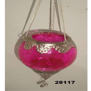 Stock Luxury ราคาถูกมากขายส่งโคมไฟทองเหลืองและแก้วตกแต่งสีชมพู - Product Image 2