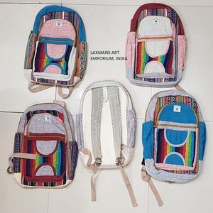 Hot Sale Trendy Model Multi Colours Printed Cotton <b>Hemp</b> <b>Backpack</b> Bags <b>Hemp</b> Bags Designer <b>Hemp</b> Cotton <b>Backpack</b> Bags Wholesale - Product Image 1