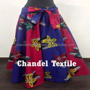 กระโปรงยาวพิมพ์ลายขี้ผึ้งสไตล์แอฟริกันสำหรับผู้หญิง,กระโปรงเล่นสเก็ตเอวสูงแนวฮิปปี้แม็กซี่มีเข็มขัดพิมพ์ลายสไตล์แอฟริกัน - Product Image 3