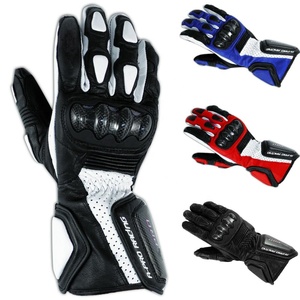 Gants longs en cuir de course de moto à jointure dure haute protection gants de moto - Product Image 5